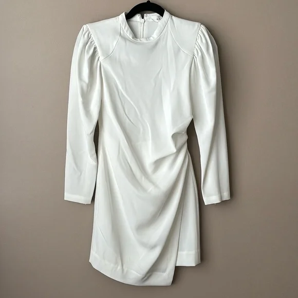 NWT A.L.C white Jane long sleeve dress sz 2 - Picture 5 of 13
